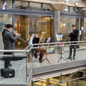 Der Posaunenchor zu Heilig Abend im Hauptbahnhof München